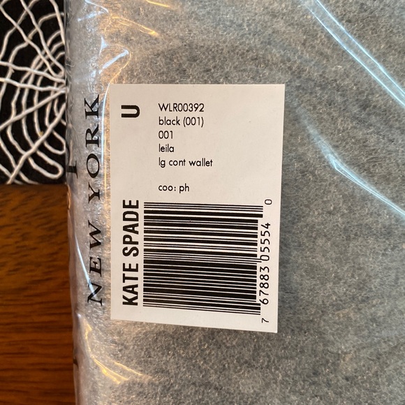 NWT Kate Spade Leila large continental black wallet - Picture 2 of 4